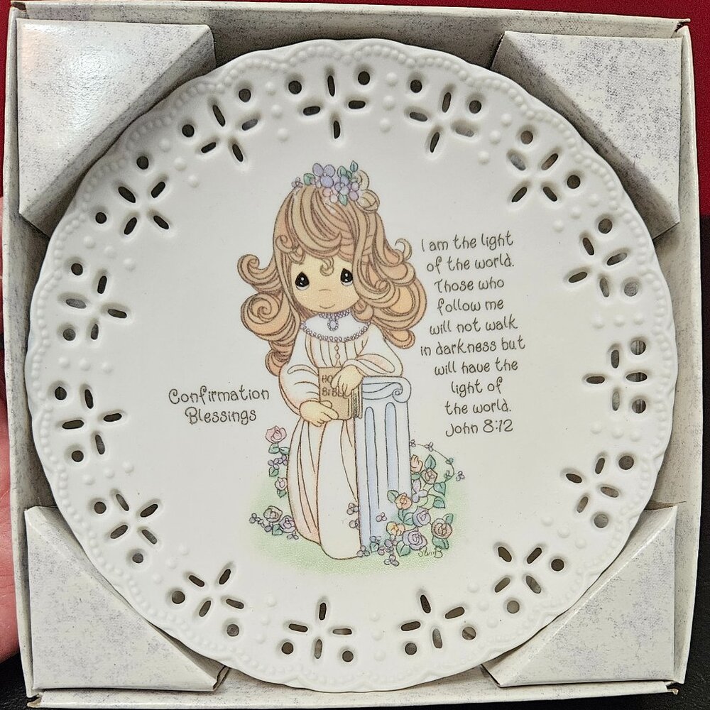 Enesco Precious Moments 1994 “Confirmation Blessings” 5” Plate #102857